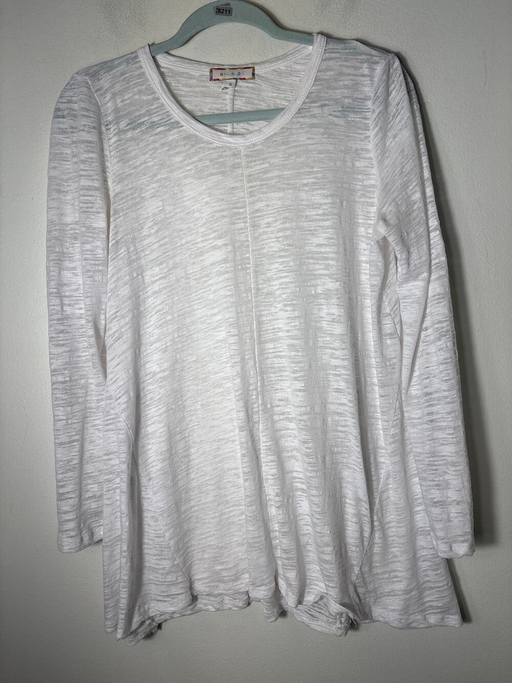 Eri + Ali White Parachute Longsleeve Tee Sz S